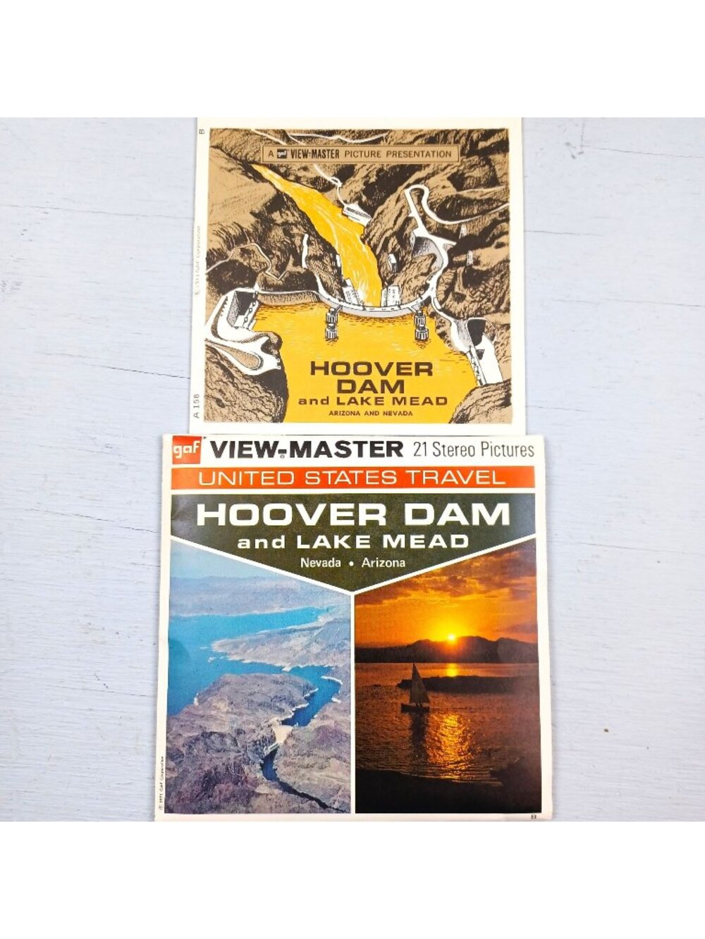Vintage GAF View Master Hoover Dam Lake Mead 3 Reel Set 1971